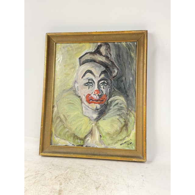 1960s Unknown, Clown, 1960s, Oil on Canvas, Framed For Sale - Image 5 of 6