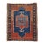 19th Century Caucasian Fachralo Kazak Prayer Area Rug, Persimmon & Blue, 3' x 4' For Sale