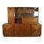 Mid 20th Century Diamond Front Walnut Cabinet W/ Bookcase Topper For Sale