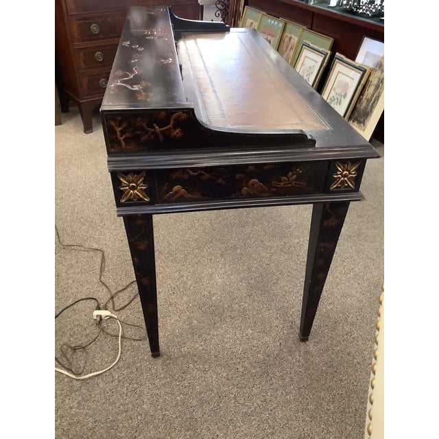 Black Chinoiserie Writing Desk For Sale - Image 10 of 10