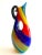 Postmodern Vintage 1980's Postmodern Italian Murano Art Glass Fused Multicolor Stripe Sculptural Pitcher Vase For Sale - Image 3 of 13