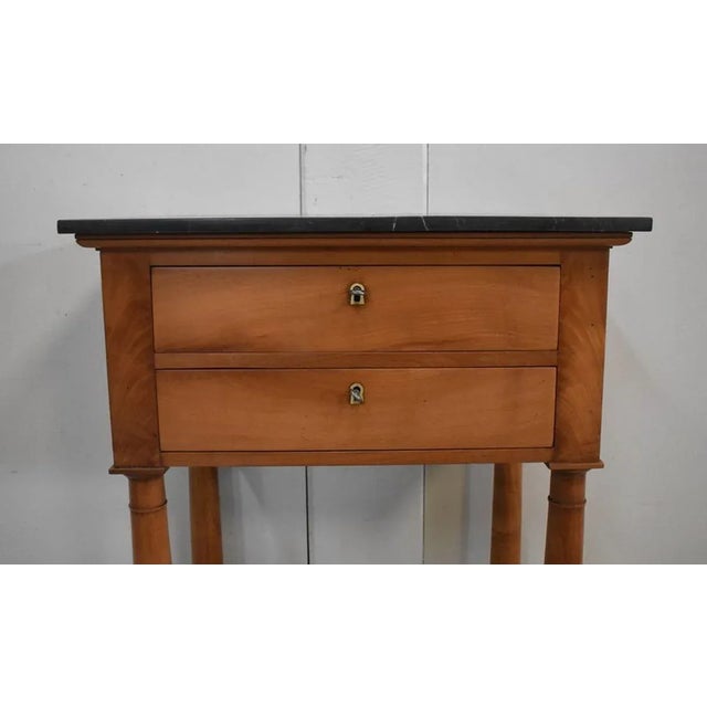 Black Small Empire Style Solid Birch Side Table, Early 1800s For Sale - Image 8 of 18