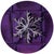 Paper Snowflake 4 by Amy Ordoveza | Oil on aluminum composite panel Snowflake on purple background For Sale