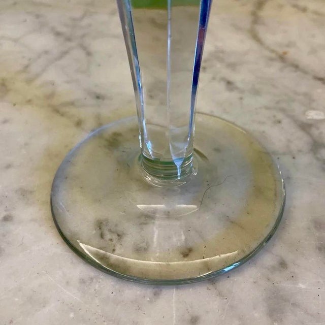 1930s Vintage Baccarat Cut Crystal Champagne Flutes, Ribbed Pattern - Set of 6 For Sale - Image 5 of 9