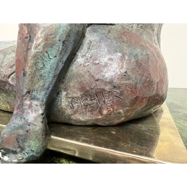 Nude Sitting Woman Bronze Sculpture by James Patrick Maher For Sale - Image 13 of 14