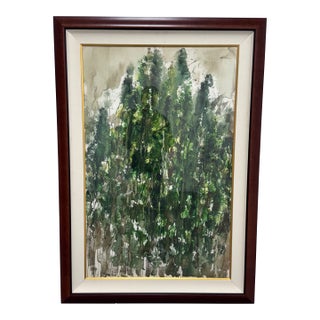 Circa 1936 Artist Fuimark Watercolor Painting For Sale