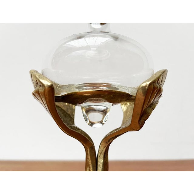 1960s Mid-Century German Bronze Ornamental Oil Lamp from Gilde, 1960s For Sale - Image 5 of 15