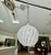 White Single Murano Globe Shape Clear Textured Glass Ceiling Pendant Light For Sale - Image 8 of 17