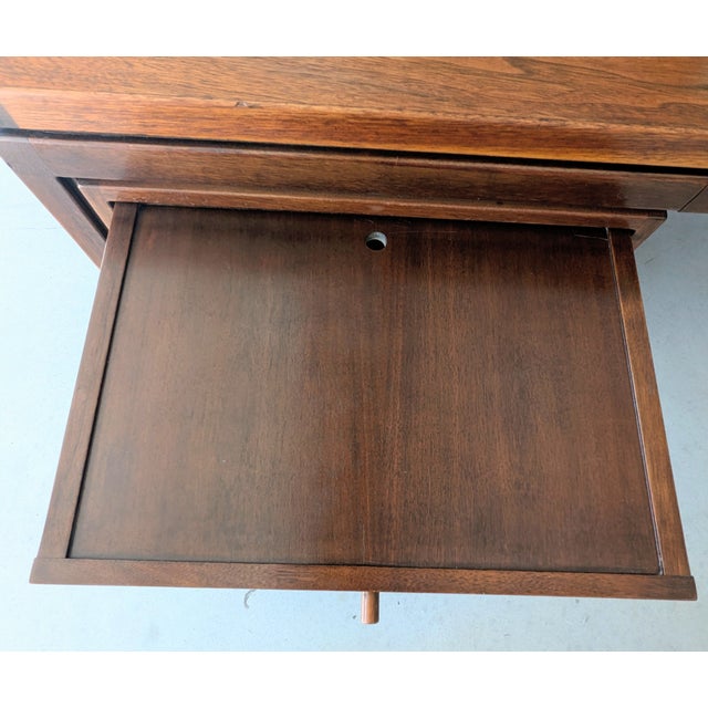 Mid 20th Century Jens Risom Walnut Executive Desk For Sale - Image 10 of 18