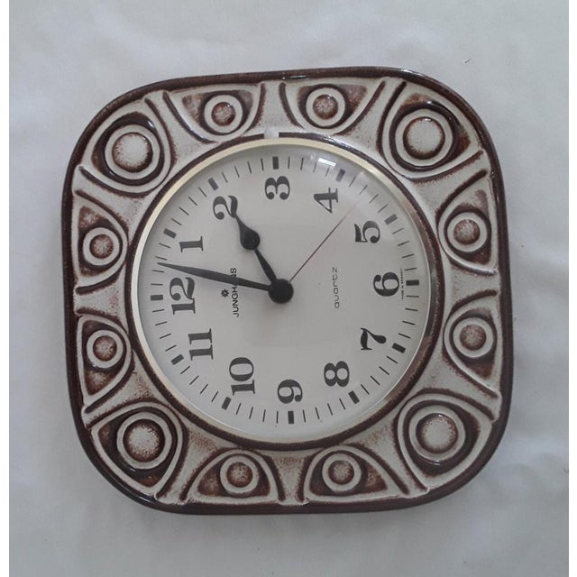 Vintage German Wall Clock by Junghans, 1980s For Sale - Image 4 of 5