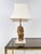 Gold Thai Singha Lion Foo Dog Table Lamp in Gilt Bronze, Brass and Travertine, 1970s For Sale - Image 8 of 18