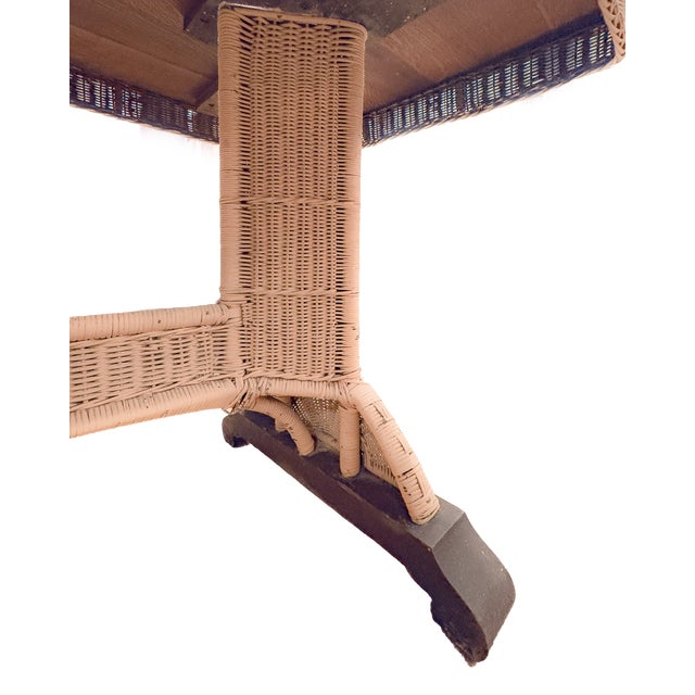Heywood-Wakefield Wicker Library Table For Sale - Image 10 of 14