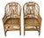 Vintage Mid-Century Brighton Bamboo Arm Chairs. Good Condition With Restored Cane Seating For Sale