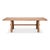 Naturally aged pine spans 98 inches above two substantial trestles, with a thick square edge around the plank top. The...