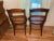 Pair of Victorian Ladder-Back Arm Chairs With Round Cane Seats, Walnut, C. 1880s For Sale - Image 4 of 7