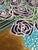 Gold Original Painting on Canvas by CL Auker “Roses on Gold With Blue” For Sale - Image 8 of 9