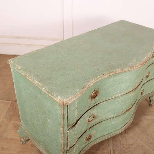 Danish Serpentine Front Chest of Drawers For Sale - Image 10 of 13