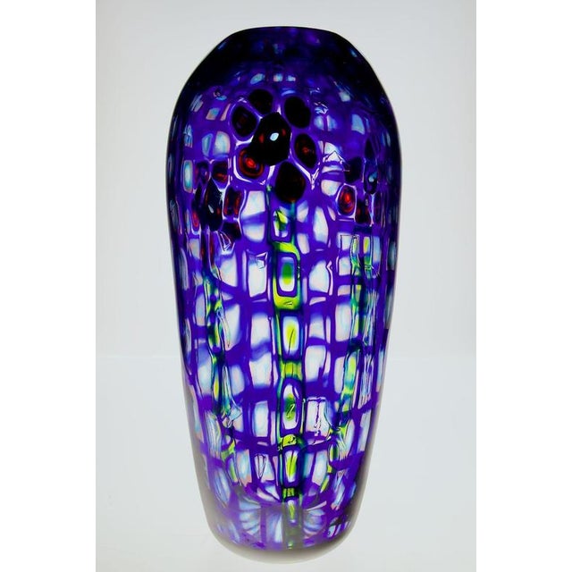 Vintage Murano Glass Vase with Murrine Romane by Carlo Scarpa, 1980 For Sale - Image 13 of 18