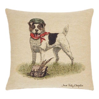 Master Jack Russell Cushion With Feather Filler - 33x33cm (13"x13") For Sale