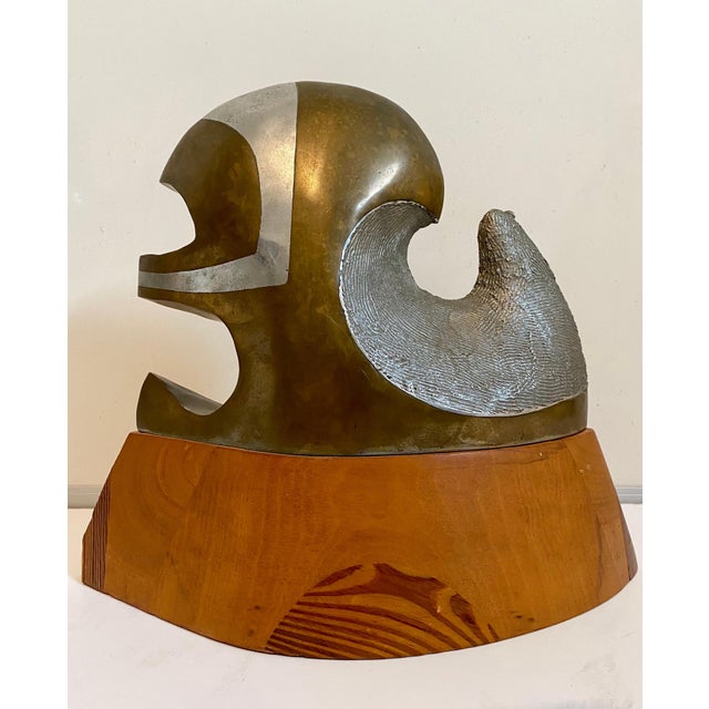 Brown Chester Williams , Chester Williams, Black Artist, Abstract Bronze, Wood African American Sculpture For Sale - Image 8 of 8