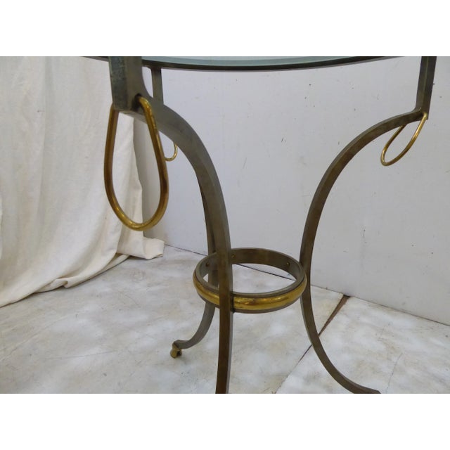 Modern Vintage Modern Steel & Glass Gueridon For Sale - Image 3 of 5