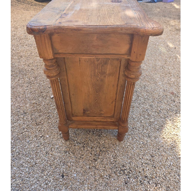 Wood Rustic European Pine Counter or Sideboard Buffet Cabinet For Sale - Image 7 of 13