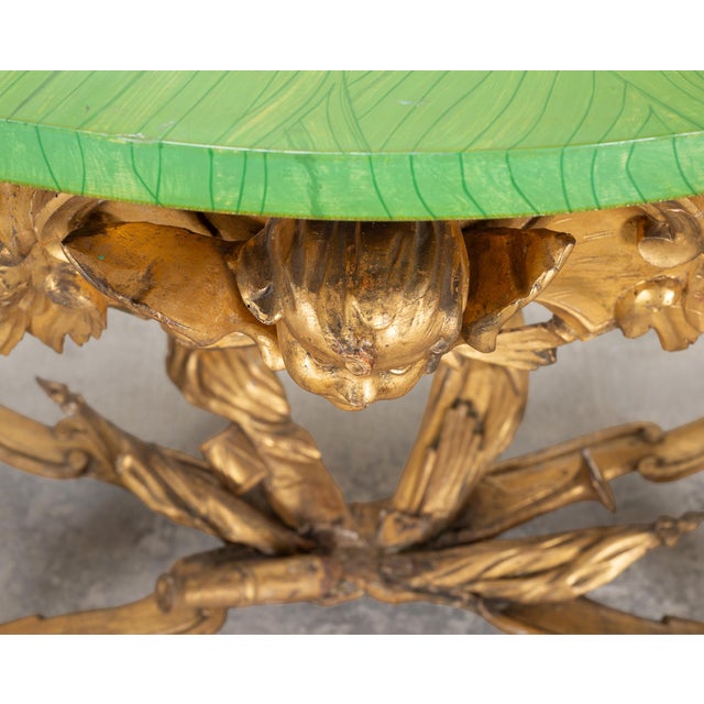 18th Century Italian Rococo Carved Giltwood Console Table For Sale - Image 16 of 18