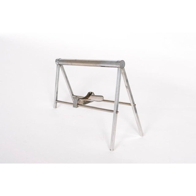 Metal Rare Antique French Art Deco Wine Bottle Holder by Jacque Adnet, 1940s For Sale - Image 7 of 10