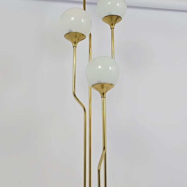 Vintage Mid-Century Modern Brass Floor Lamp by Goffredo Reggiani For Sale In Phoenix - Image 6 of 12
