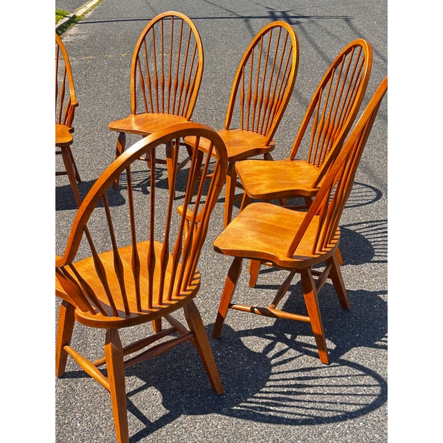 Continuous Arm Windsors by Kli Logatec Slovenia - Set of 6 Modern Farmhouse Dining Chairs For Sale In New York - Image 6 of 10