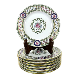 Vintage Haviland Limoges "Louveciennes" Bread Butter Plates France-Set of 7