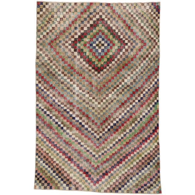 Vintage Turkish Sivas Rug, 05'01 X 07'08 For Sale - Image 10 of 10