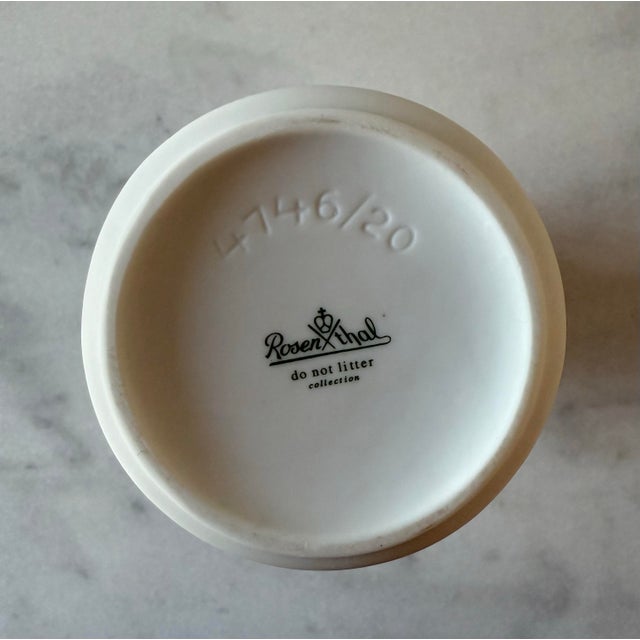Rosenthal "Do Not Litter" Collection Porcelain Crushed Can Vase For Sale - Image 10 of 10