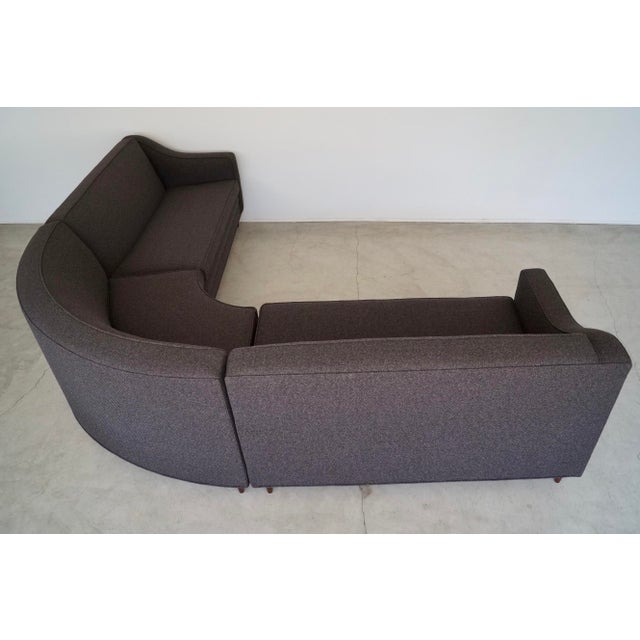 Mid Century Modern Reupholstered 3 Piece Sectional Sofa Chairish