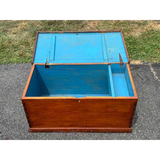 New England or Mid-Atlantic Style at its Best! Late 19th C. Nautical Sea or Blanket Chest. American, sturdy, both...