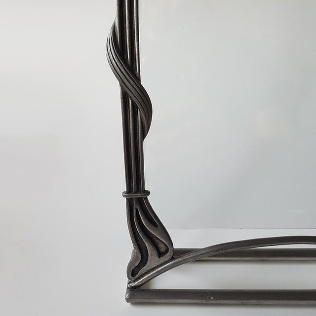 Italian Art Nouveau Style Pewter Photo Frame from Marinoni For Sale - Image 5 of 10