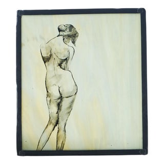Nude Figure, Mid 20th Century, Stained Glass For Sale