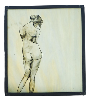 Nude Figure, Mid 20th Century, Stained Glass