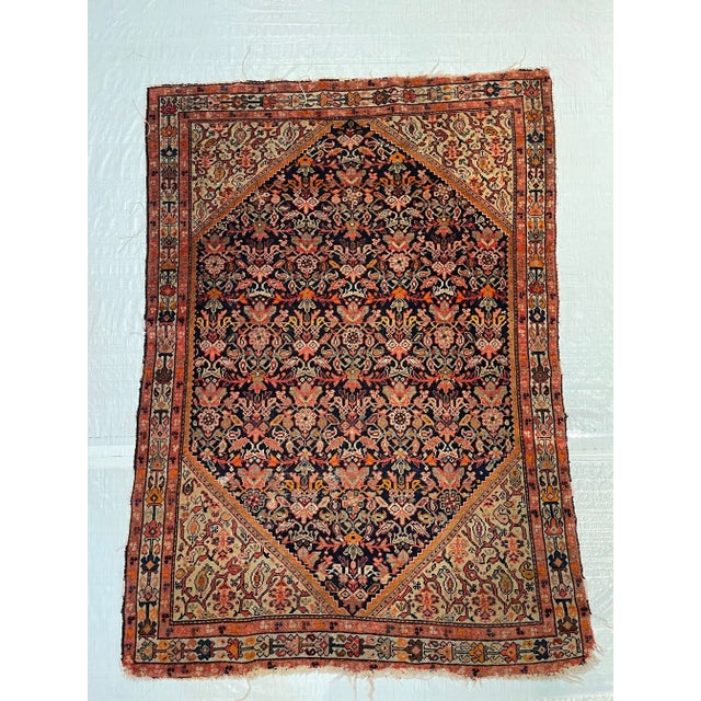Antique Malayer Rug 4.9 X 3.5 For Sale - Image 4 of 4