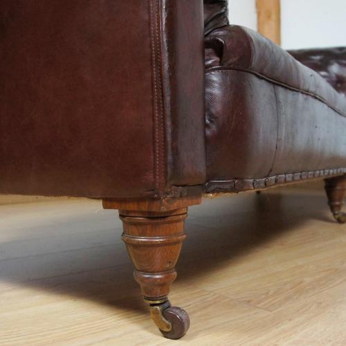 Victorian Leather Chesterfield Sofa For Sale - Image 14 of 16