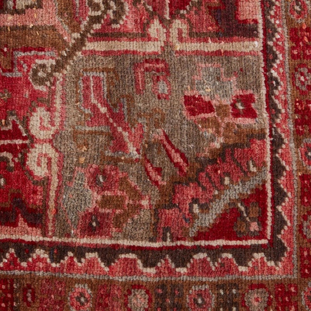 Vintage Persian Heriz Wool Rug For Sale In Sacramento - Image 6 of 13
