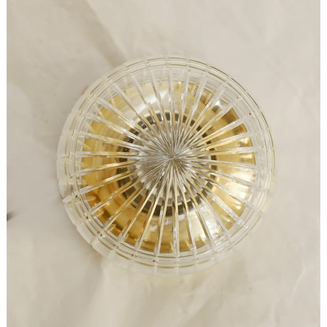 Art Nouveau Ceiling Lamps in Brass and Glass, 1890s, Set of 2 For Sale - Image 6 of 10