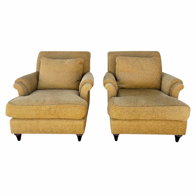 Contemporary Baker Furniture Contemporary Lounge Chairs - A Pair For Sale - Image 3 of 8