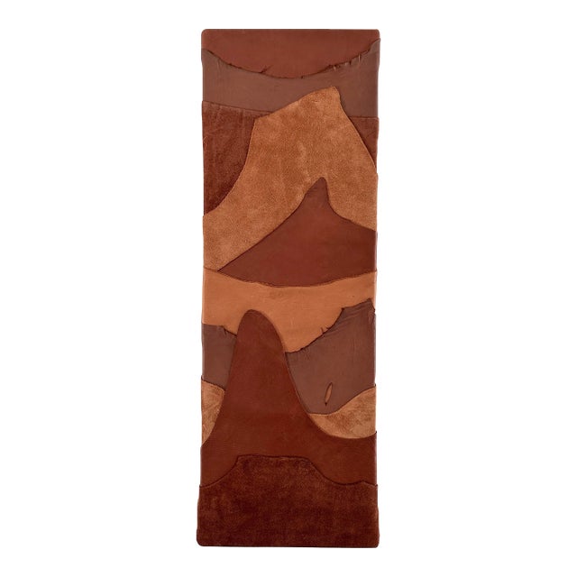 "Red Canyon" Abstract Leather Landscape Artwork For Sale