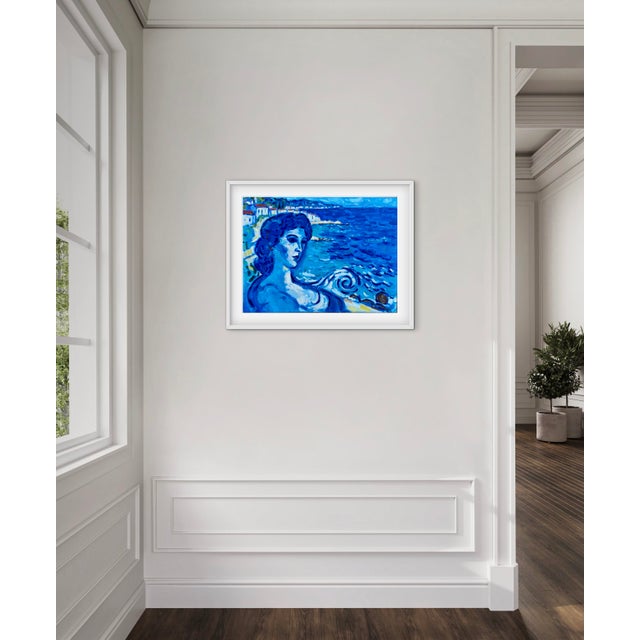 2020s Contemporary Seascape Oil Painting in Blue For Sale - Image 5 of 8