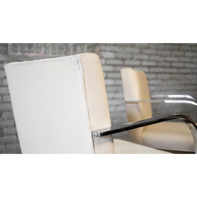 1980s Vintage Mies Van Der Rohe for Knoll Attributed Brno Flat Bar Chairs - Set of 4 For Sale - Image 11 of 12