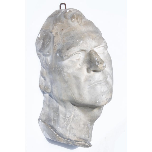 19th century plaster bust of Demosthenes. Size is slightly larger than life. 15" high. Inscribed on bottom "Demosthenes"...
