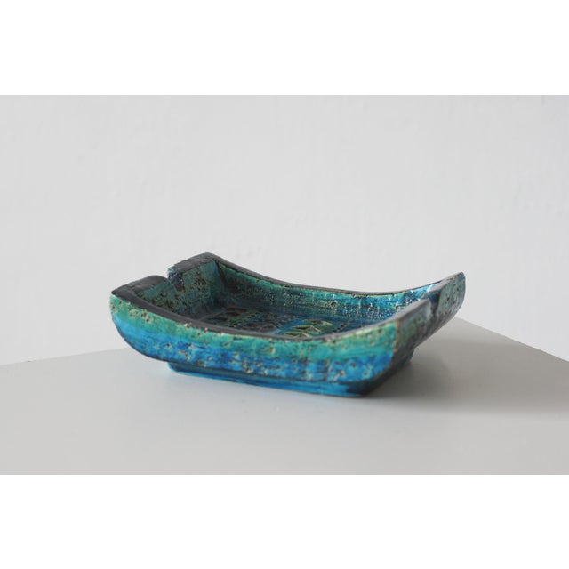 Mid-Century Modern Rimini Blue Ceramic Bowl by Aldo Londi for Bitossi For Sale - Image 5 of 6