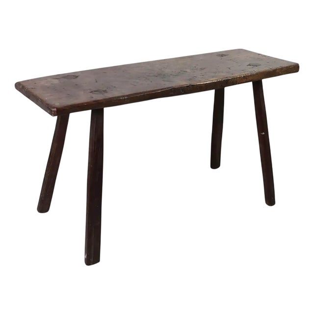 Antique English Rustic Side Table in Hardwood, 1800 For Sale