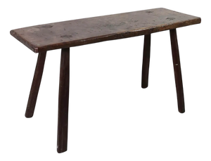 Antique English Rustic Side Table in Hardwood, 1800